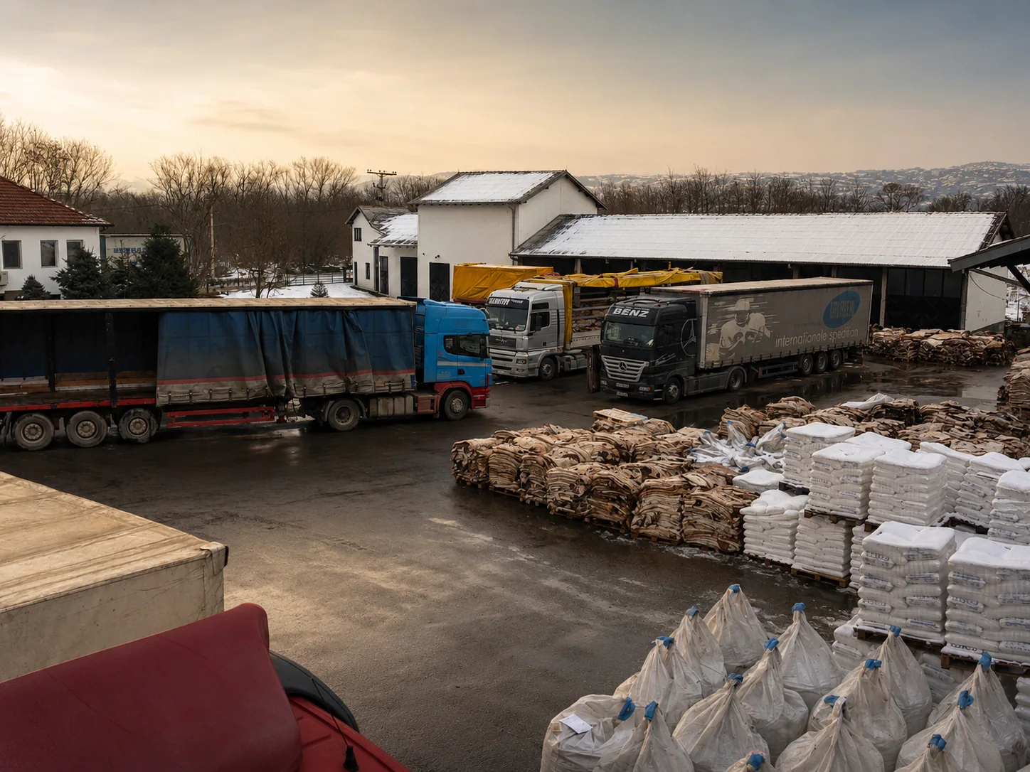 Logistikhof und vorbereitete Sendungen von NOKEKOŽAR